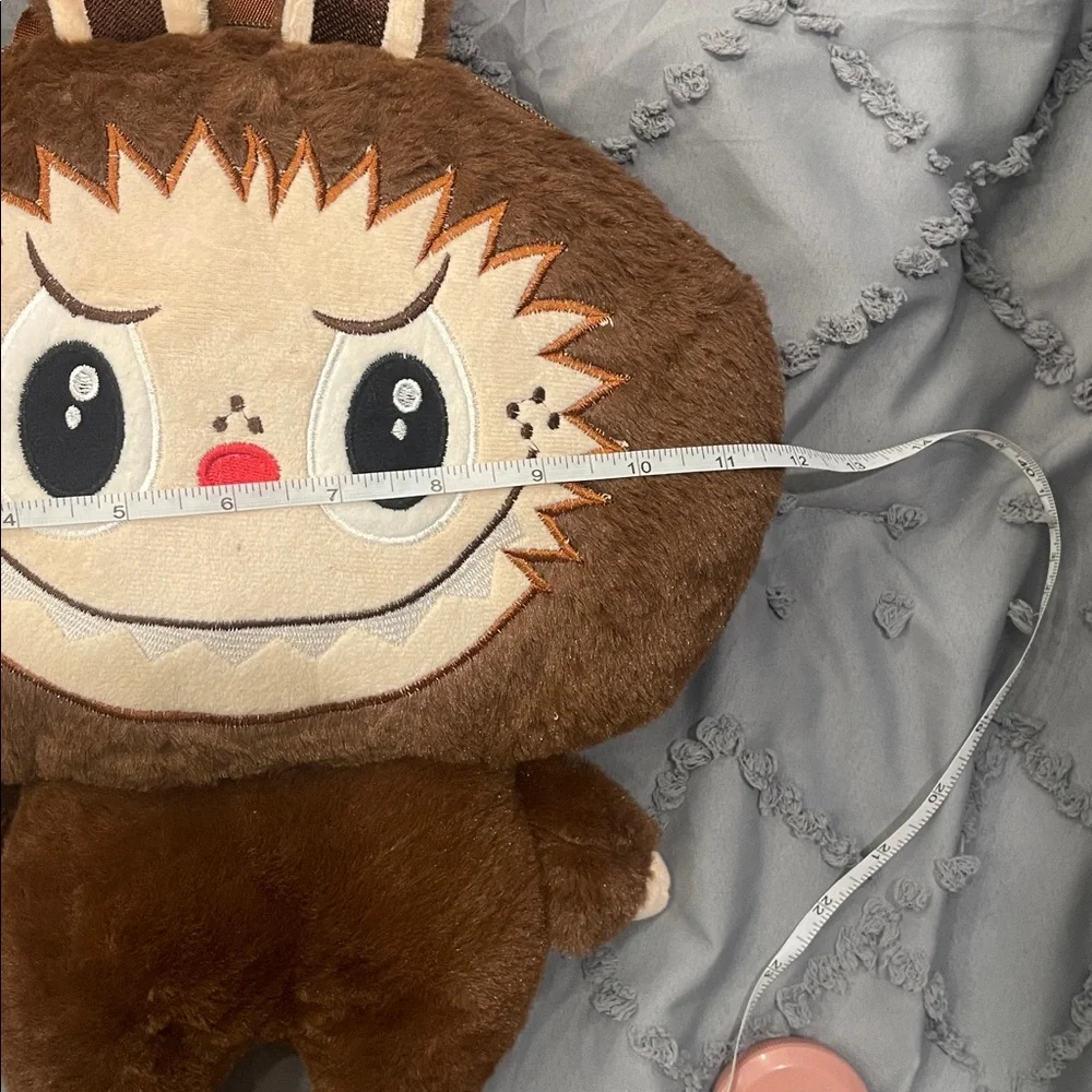 Labubu Brown Plush monsters cartoon Backpack purse nwt